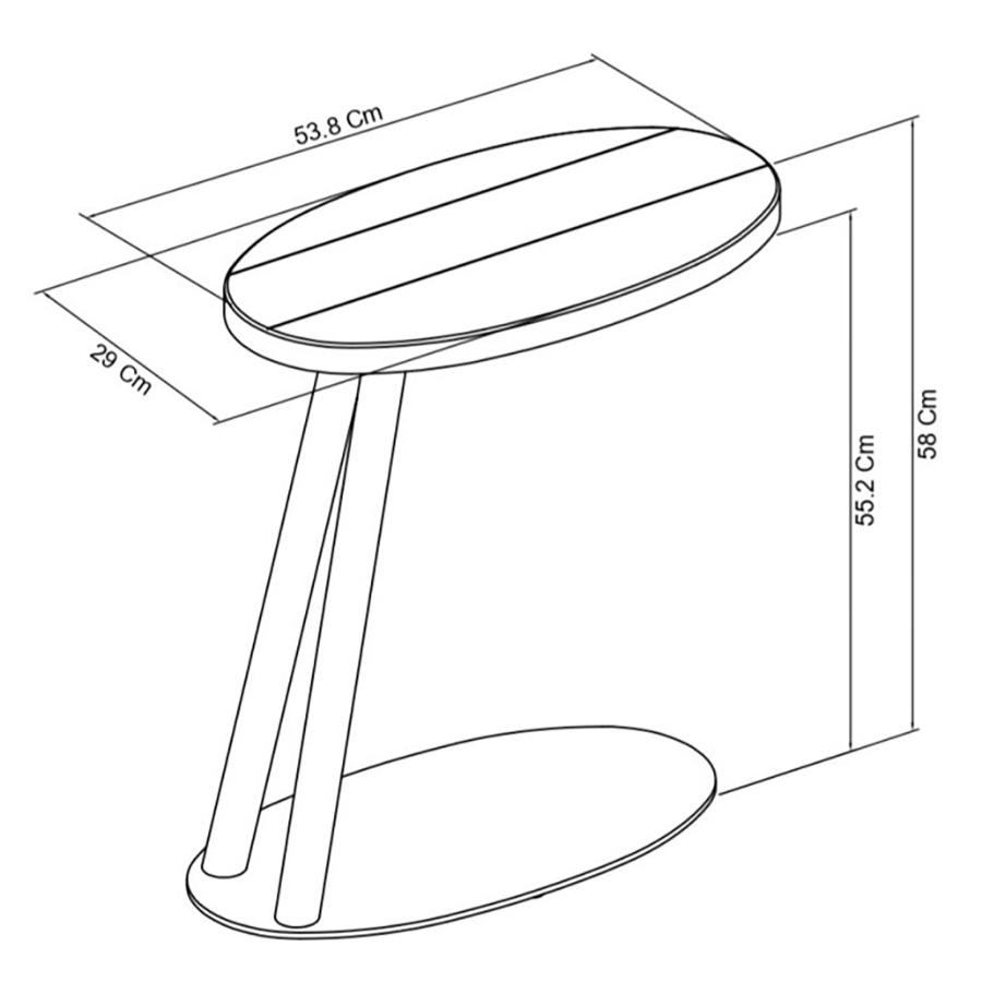 Montreux Oak Oval Sofa Table